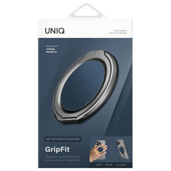 UNIQ Gripfit 360 Magnetic                 Mount&Kickstand Uchwyt Magnetyczny niebieski/sapphire blue