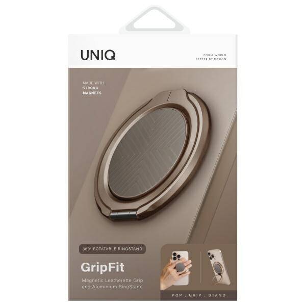 UNIQ Gripfit 360 Magnetic                 Mount&Kickstand Uchwyt Magnetyczny szary/flint grey