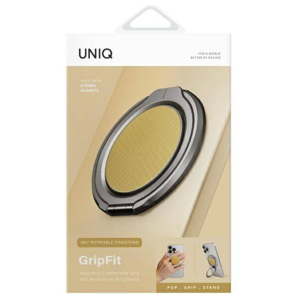 UNIQ Gripfit 360 Magnetic                 Mount&Kickstand Uchwyt Magnetyczny żółty/canary yellow