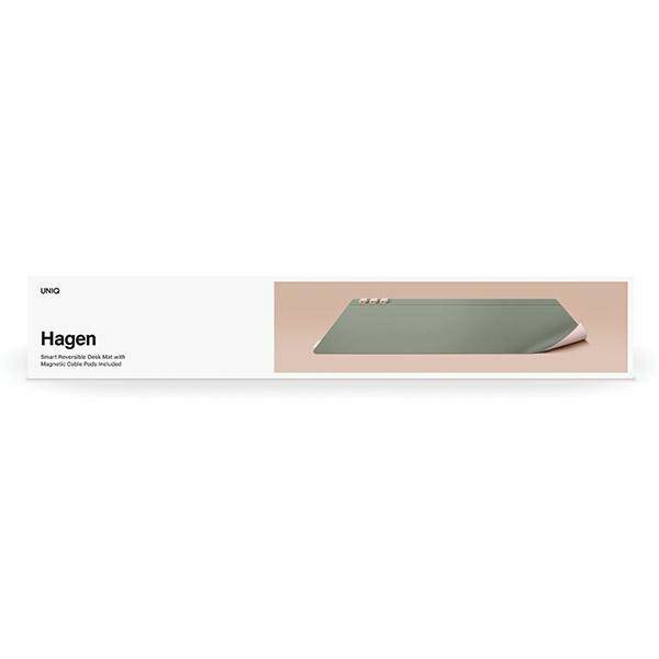 UNIQ Hagen dwustronna magnetyczna podkładka na biurko różowo-zielony/blush pink-mist green