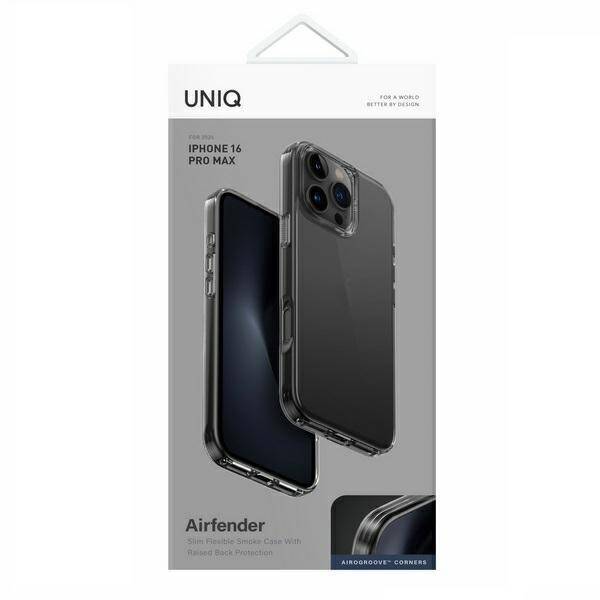 UNIQ etui Air Fender iPhone 16 Pro Max 6.9" szary/smoked