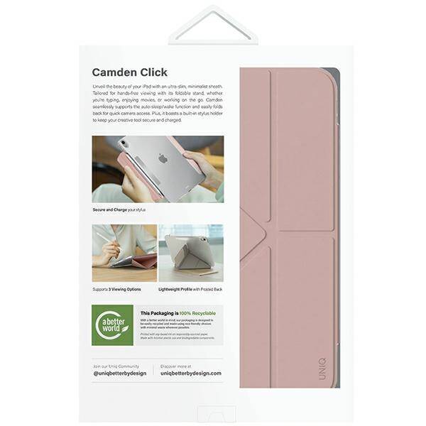 UNIQ etui Camden Click iPad Air 11"       (2024) / iPad Air 10.9" (2022/2020) różowy/blush pink