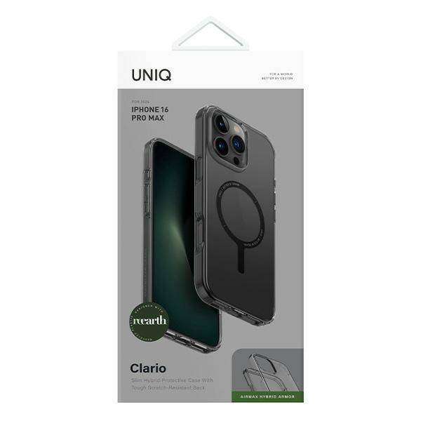 UNIQ etui Clario iPhone 16 Pro Max 6.9" Magclick Charging dymny/smoke