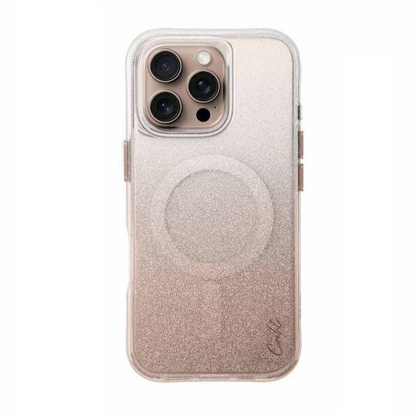 UNIQ etui Coehl Lumino iPhone 16 Pro 6.3" Magnetic Charging różowo złoty/rose gold