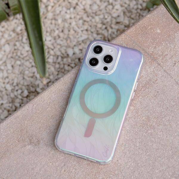 UNIQ etui Coehl Willow iPhone 16 Pro Max 6.9" Magnetic Charging opal/iridescent