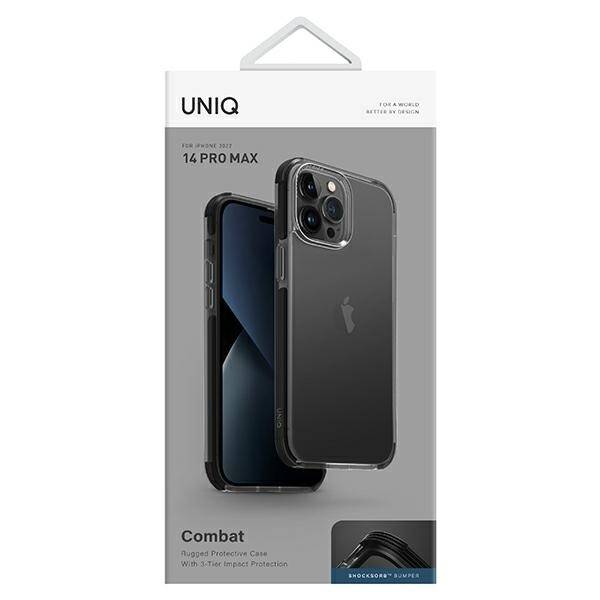 UNIQ etui Combat iPhone 14 Pro Max 6,7" czarny/carbon black