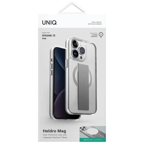 UNIQ etui Heldro Mag iPhone 15 Pro 6.1" Magclick Charging przeźroczysty/lucent clear