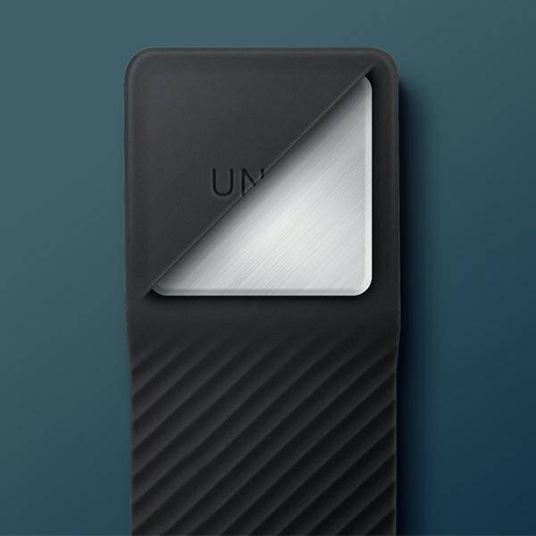 UNIQ etui Heldro Mount iPhone 14 / 15 / 13 6,1" czarny/vapour smoke