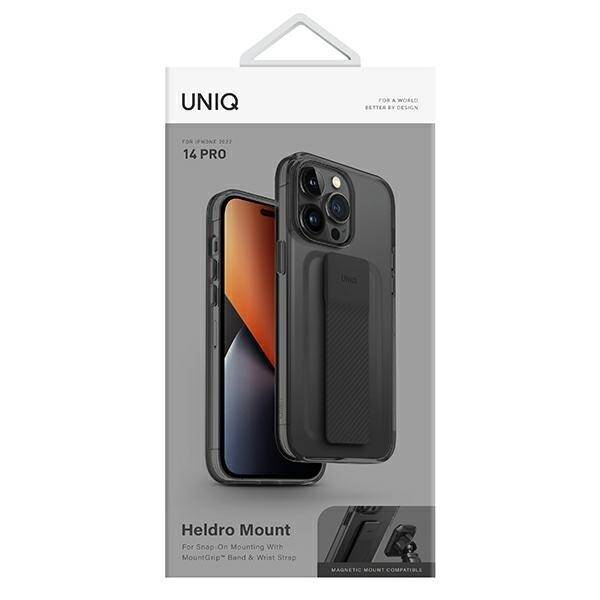 UNIQ etui Heldro Mount iPhone 14 Pro 6,1" szary/vapour smoke