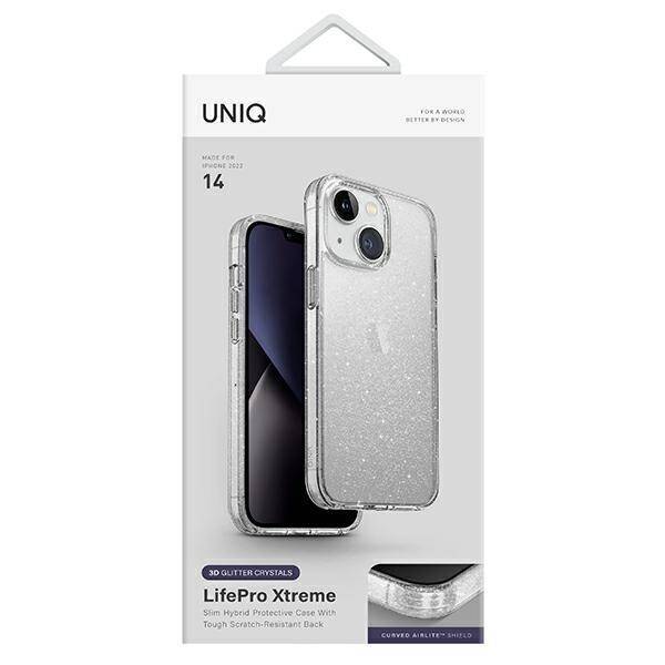 UNIQ etui LifePro Xtreme iPhone 14 / 15 / 13 6,1" przezroczysty/tinsel lucent