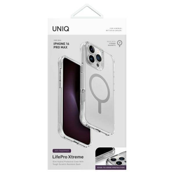 UNIQ etui LifePro Xtreme iPhone 16 Pro Max 6.9" Magclick Charging przezroczysty/frost clear