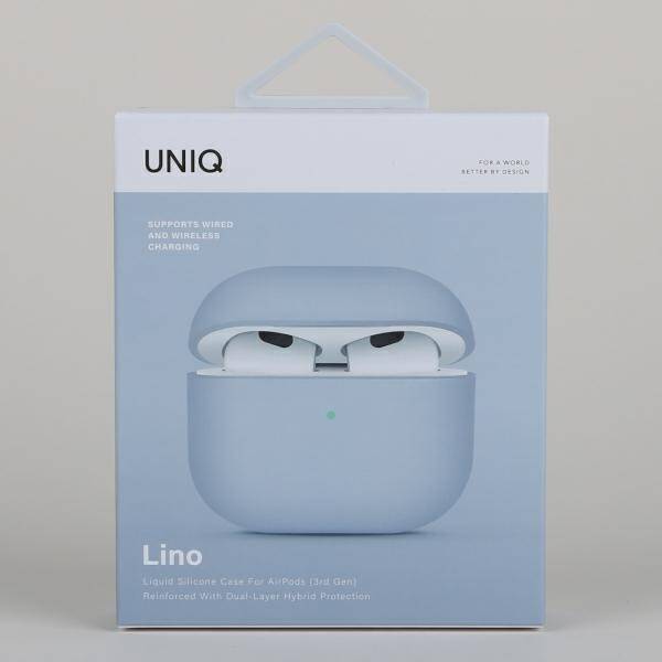 UNIQ etui Lino AirPods 3 gen Silicone błękitny/arctic blue