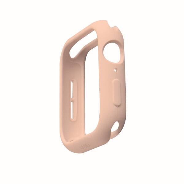 UNIQ etui Lino Apple Watch Series 4/5/6/SE 44mm. różowy/blush pink