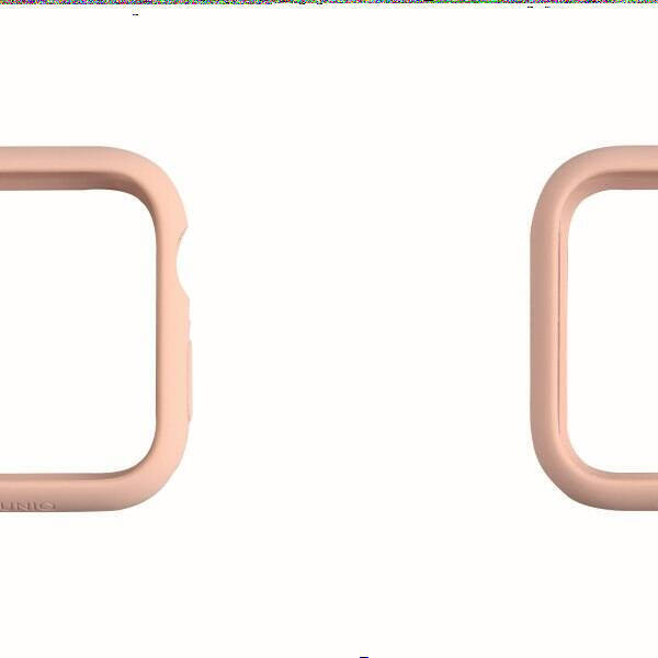 UNIQ etui Lino Apple Watch Series 4/5/6/SE 44mm. różowy/blush pink