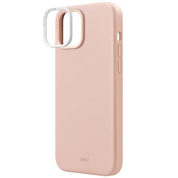 UNIQ etui Lino Hue iPhone 15 / 14 / 13 6.1" Magclick Charging różowy/blush pink