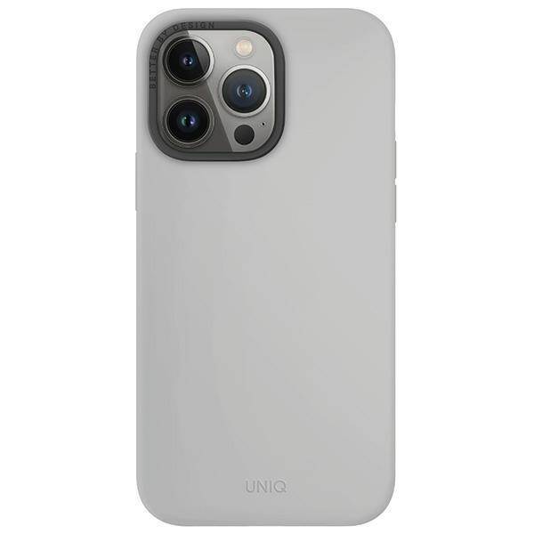 UNIQ etui Lino Hue iPhone 15 Pro Max 6.7" Magclick Charging jasnoszary/chalk grey