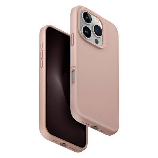 UNIQ etui Lino Hue iPhone 16 Pro 6.3" Magclick Charging różowy/blush pink