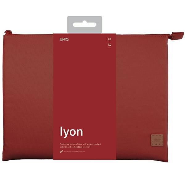 UNIQ etui Lyon laptop Sleeve 14" czerwony/brick red Waterproof RPET