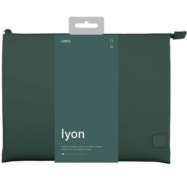 UNIQ etui Lyon laptop Sleeve 14" zielony/forest green Waterproof RPET