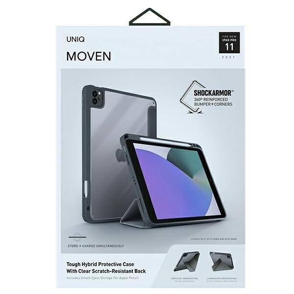 UNIQ etui Moven iPad Pro 11" (2021/2020)  iPad Air 10.9" (2022/2020) Antimicrobial szary/charcoal grey