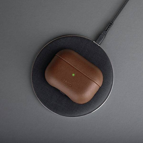 UNIQ etui Terra AirPods Pro Genuine Leather oliwkowy/olive