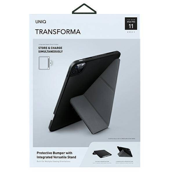 UNIQ etui Transforma iPad Pro 11"         (2021/2020) iPad Air 10.9" (2022/2020) Antimicrobial czarny/ebony black