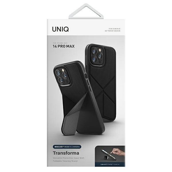 UNIQ etui Transforma iPhone 14 Pro Max 6,7" Magclick Charging czarny/ebony black