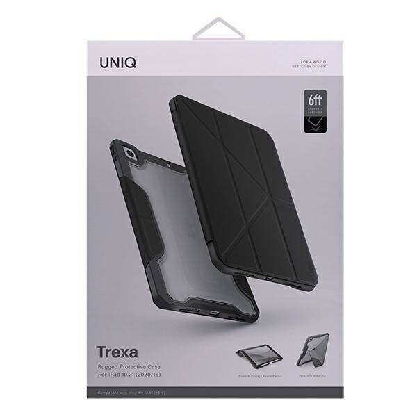 UNIQ etui Trexa iPad 10.2" 2021/2020/ 2019 Antimicrobial czarny/black