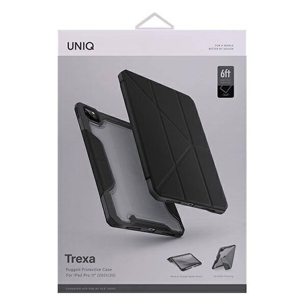 UNIQ etui Trexa iPad Pro 11" 2021/2020    iPad Air 10.9" (2022/2020) Antimicrobial czarny/black