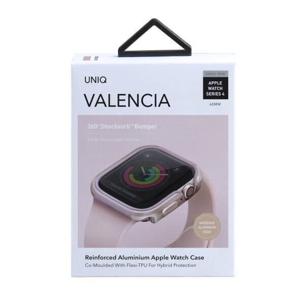 UNIQ etui Valencia Apple Watch Series 4/5/6/SE 40mm. różowo-złoty/blush gold pink