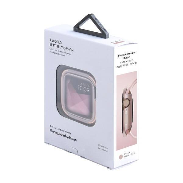 UNIQ etui Valencia Apple Watch Series 4/5/6/SE 40mm. różowo-złoty/blush gold pink