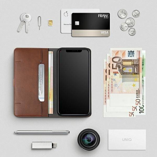 UNIQ etui book Journa iPhone 12 Pro Max 6,7" szary/dark grey