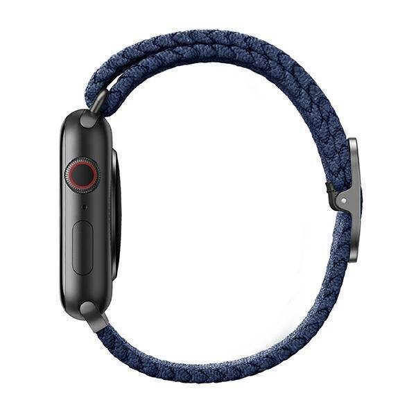 UNIQ pasek Aspen Apple Watch 40/38/41mm Series 1/2/3/4/5/6/7/8/9/SE/SE2 Braided niebieski/oxford blue