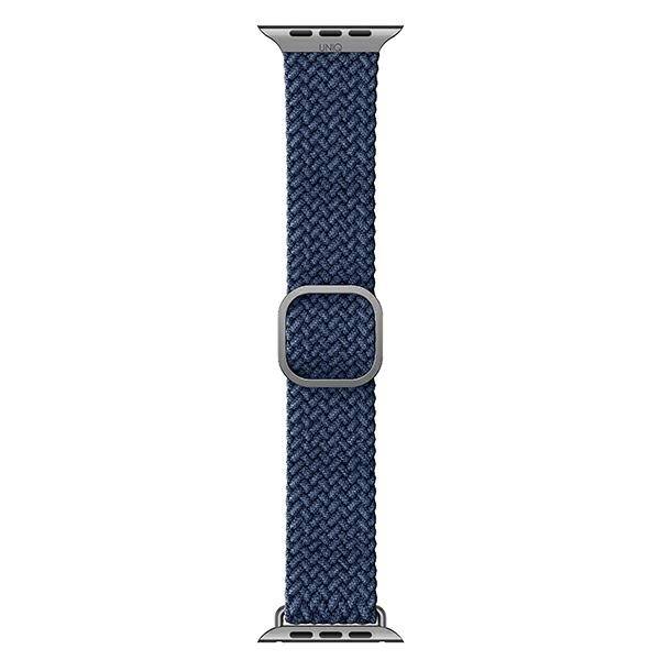 UNIQ pasek Aspen Apple Watch 40/38/41mm Series 1/2/3/4/5/6/7/8/9/SE/SE2 Braided niebieski/oxford blue