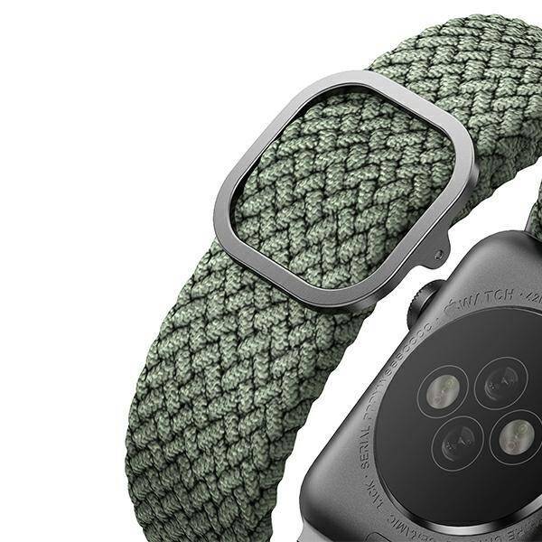 UNIQ pasek Aspen Apple Watch 40/38/41mm Series 1/2/3/4/5/6/7/8/9/SE/SE2 Braided zielony/cypress green