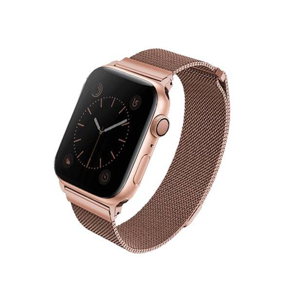 UNIQ pasek Dante Apple Watch Series 1/2/3/4/5/6/7/8/9/SE/SE2 38/40/41mm Stainless Steel różwo-złoty/rose gold