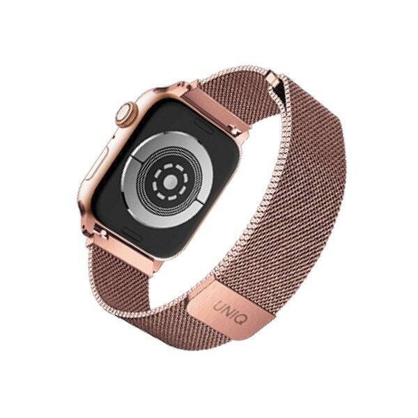 UNIQ pasek Dante Apple Watch Series 1/2/3/4/5/6/7/8/9/SE/SE2 38/40/41mm Stainless Steel różwo-złoty/rose gold