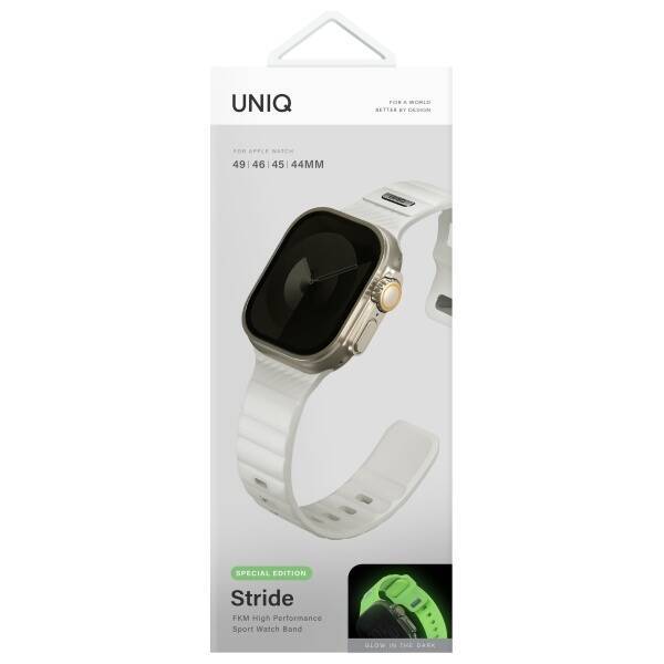 UNIQ pasek Stride SE Apple Watch          49/46/45/44mm FKM Rubber Strap lume