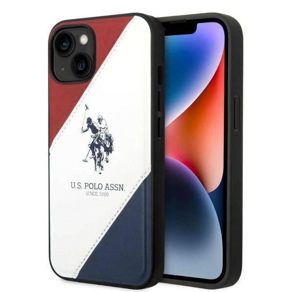 US POLO USHCP14LPSO3 IPHONE 14 PRO 6,1" BIAŁY /WHITE TRICOLOR EMBOSSED