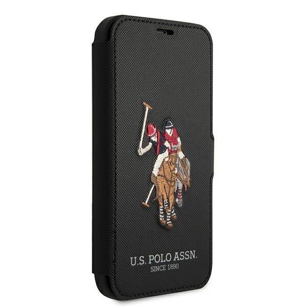 US Polo USFLBKP12LPUGFLBK iPhone 12 Pro Max 6,7" czarny/black book Polo Embroidery Collection