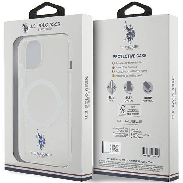 US Polo USHMP15SUCIT iPhone 15 / 14 / 13 6.1" transparent MagSafe Collection