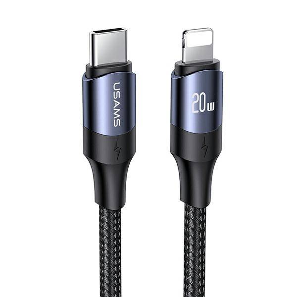 USAMS CABLE U71 USB-C LIGHTNING 20W FAST CHARGE 2M BLACK