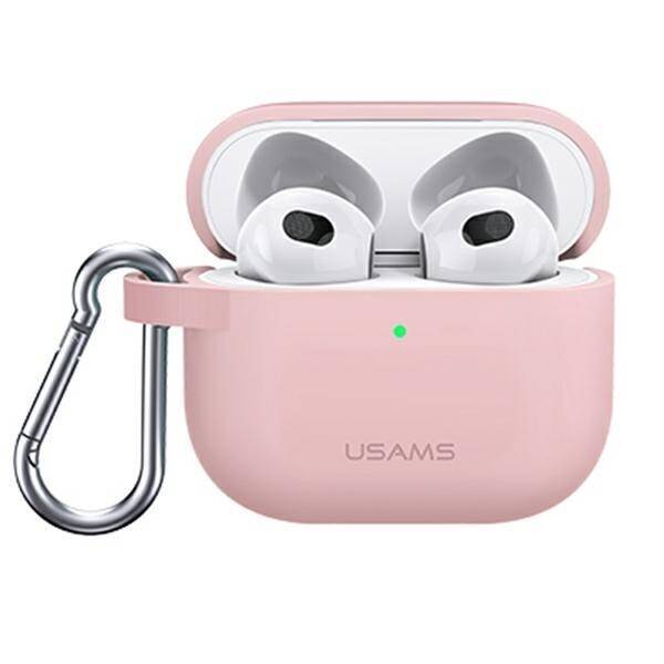 USAMS ETUI OCHRONNE DO AIRPODS 3 SILICON RÓŻOWY /PINK BH741AP03 (US-BH741)