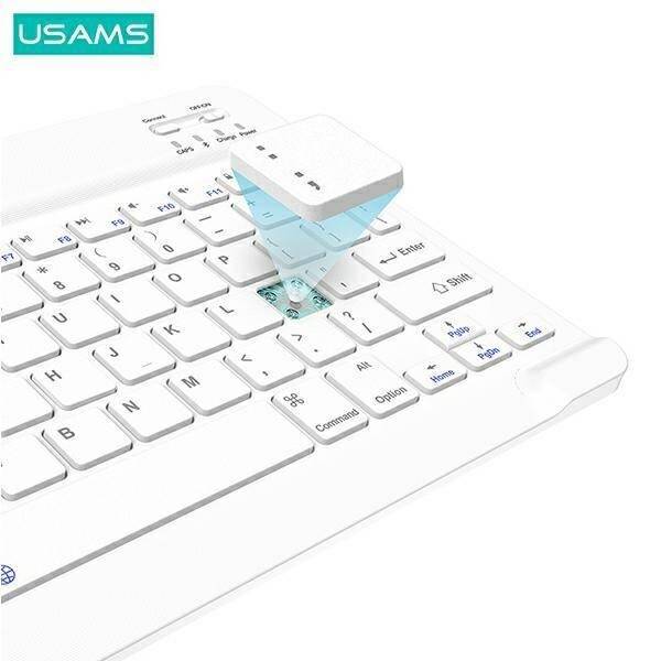 USAMS Etui Winro z klawiaturą iPad 9.7" fioletowe etui-biała klawiatura/purple cover-white keyboard IPO97YRXX03 (US-BH642)