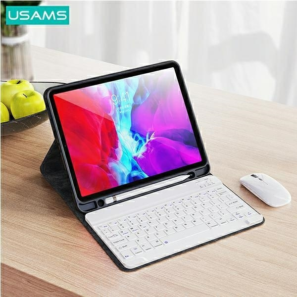 USAMS Etui Winro z klawiaturą iPad Pro 11" fioletowe etui-biała klawiatura/purple cover-white keyboard IP011YRXX03 (US-BH645)