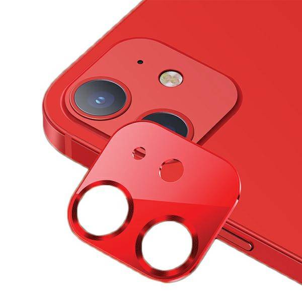 USAMS GLASS FOR IPHONE 12 CAMERA METAL RED