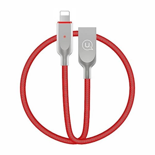 USAMS KABEL POWER-OFF U-SUN LIGHTNING CZERWONY/RED 1,9M IPYSUSB203 (US-SJ170)