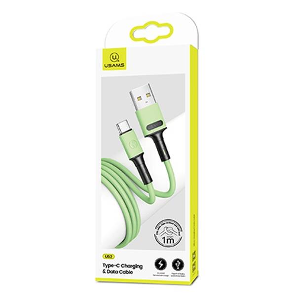 USAMS KABEL U52 USB-C 2A FAST CHARGE 1M ZIELONY/GREEN SJ436USB02 (US-SJ436)