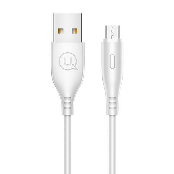 USAMS Kabel U18 microUSB 2A Fast Charge 1m biały/white SJ268USB02 (US-SJ268)