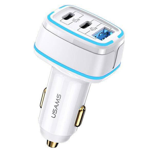 USAMS ŁAD. SAM. 2XUSB-C+1XUSB C24 105W FAST CHARGE BIAŁY /WHITE CC141TC02 (US-CC141)